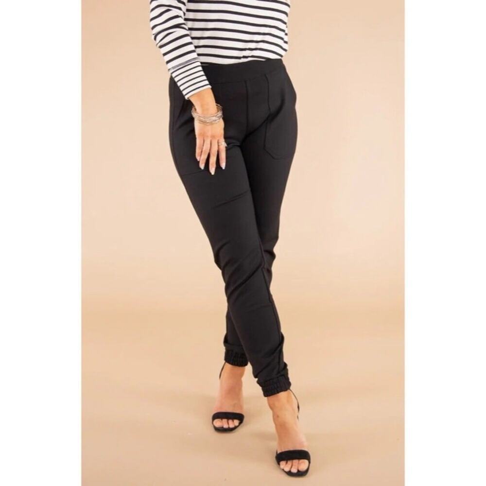 Spanx The Perfect Pant Ankle Jogger Black Pant Womens Size S